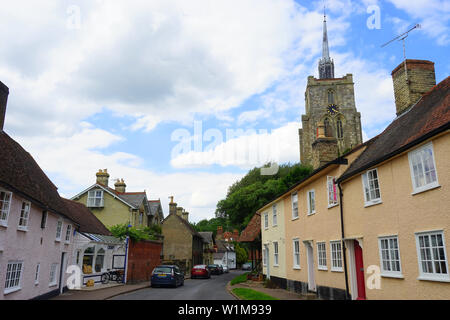 Ein Blick hinunter Mill Street, Ashwell, Hertfordshire Stockfoto