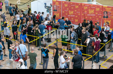 STUTTGART, DEUTSCHLAND - Jun 29 2019: Impressionen auf Comic Con Deutschland Stuttgart, zwei Tag Fan Convention Stockfoto