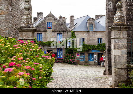 Locronan Dorf, Département Finistère, Châteaulin Kanton, Finistère, Bretagne, Frankreich Stockfoto