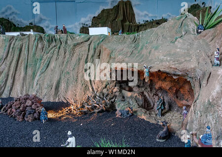 Weihnachtskrippe in Haria, Lanzarote, Kanarische Inseln, Spanien Stockfoto