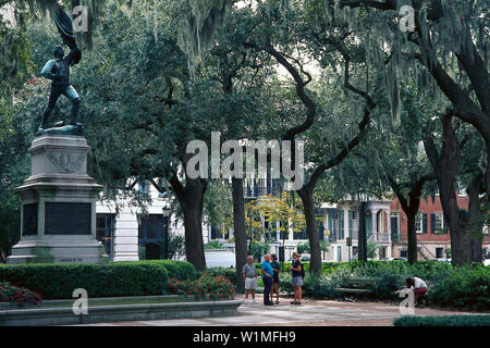 Denkmal, Altstadt, Savannah, Georgia, USA Stockfoto