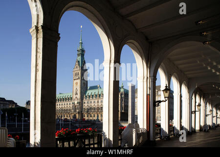 Rathaus, Rathaus Alsterarkaden, Hamburg, Deutschland Stockfoto