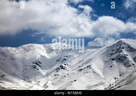 Verschneite Berglandschaften, Vlore, Izmir, Türkei. Winterlandschaft. Stockfoto