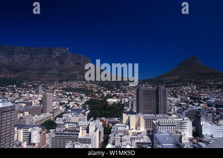 Stadtzentrum & Tafelberg, Cape Town South Africa Stockfoto