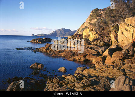 Verschlafene Bay, Freycinet NP Tasmanien, Australien Stockfoto