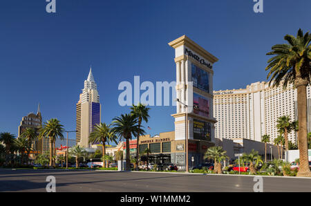 Monte Carlo Hotel, New York Hotel, Strip, Las Vegas Boulevard South, Las Vegas, Nevada, USA Stockfoto