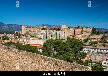 Castell de la Suda, mittelalterliche Burg, heute Parador, in Tortosa, Katalonien, Spanien Stockfoto