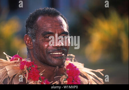 Mann, Yanuya, Yasawa Inseln Fidschi Stockfoto