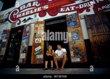 Charlies Bar, San Nicolas, Aruba Niederlaendische Antillen Stockfoto