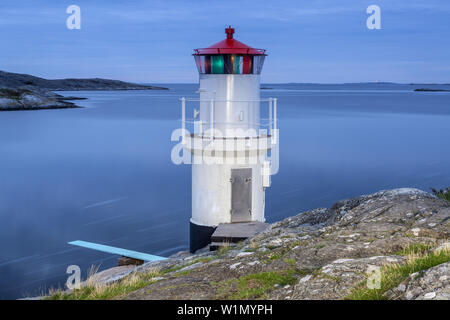 Leuchtturm an der Küste der Nordsee in der Nähe von Vodice, Insel Orust, Bohuslän, February, Götaland, Süd Schweden, Schweden, Skandinavien, Norden Stockfoto