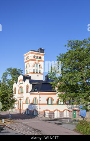 Alte Badehaus in Västervik, Kalmar Land, Süd Schweden, Schweden, Skandinavien, Nordeuropa, Europa Stockfoto