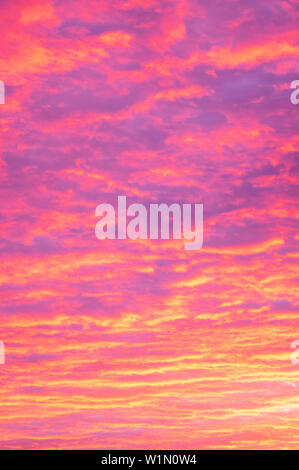 * Portrait Bild von wunderbaren farbenfrohen Sonnenaufgang am alten Hafen auf der Insel Abruka. Estland. Stockfoto