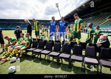 Den Haag, Niederlande. 03 Juli, 2019. DEN HAAG, photocall ADO Den Haag, Fußball, Saison 2019-2020, 03-07-2019, Kyocera Auto Jeans Stadion, Kredit: Pro Schüsse/Alamy leben Nachrichten Stockfoto