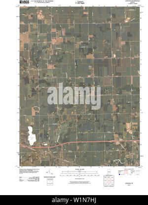 USGS TOPO Karte Indiana in Atwood 20100514 TM Wiederherstellung Stockfoto
