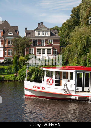 Alster Dampfer auf der Alster, Hansestadt ofHamburg, Deutschland Stockfoto