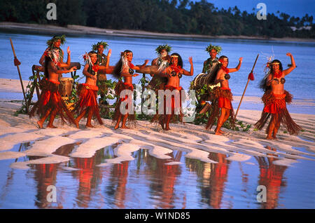 Orama Tanzgruppe, Rarotonga Cook Inseln Stockfoto