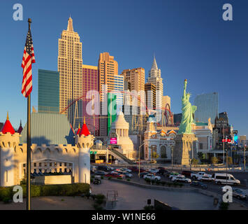 New York New York Hotel, Strip, Las Vegas Boulevard South, Las Vegas, Nevada, USA Stockfoto