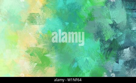 Modernen, kreativen und grobe Malerei mit Cadet blue, Tee Grün und Medium Sea Green Farben. verwenden Sie es als Hintergrundbild oder grafisches Element für Ihre kreative Pr Stockfoto