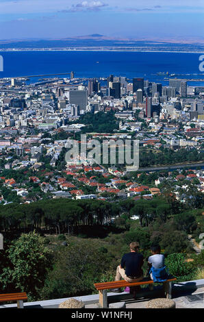 Blick auf Downtown, Kapstadt Südafrika Stockfoto