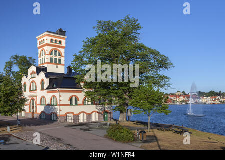 Alte Badehaus in Västervik, Kalmar Land, Süd Schweden, Schweden, Skandinavien, Nordeuropa, Europa Stockfoto