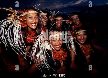 Orama Tanzgruppe, Rarotonga-Cook-Inseln Stockfoto