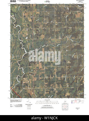USGS TOPO Karte Indiana im Azalia 20100528 TM Wiederherstellung Stockfoto