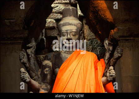 Shiva-Statue, Angkor Wat, Angkor Wat, Siem Raep Kambodscha, Asien Stockfoto