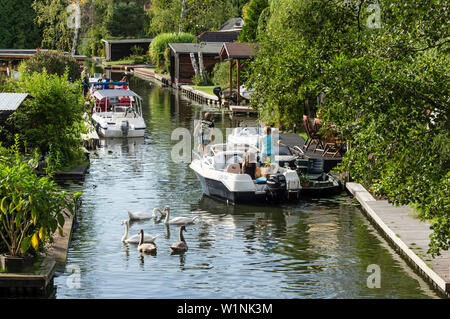 Klein Venedig, Canal in Berlin Rahnsdorf Stockfoto