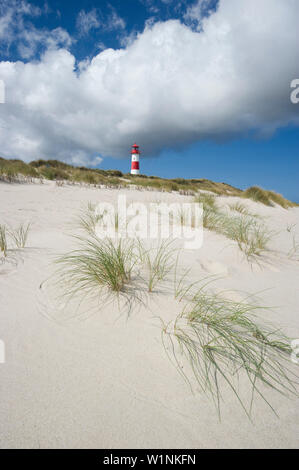 Liste-Ost Leuchtturm, Ellenbogen, Liste, Sylt, Schleswig-Holstein, Deutschland Stockfoto