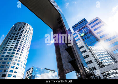 Ein Komplex von Gebäuden mit modernen High-rise office Bausteine in den Weena Bezirk, Rotterdam, Niederlande Stockfoto