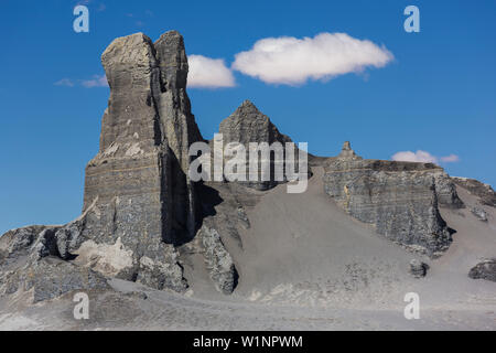 Gesteinsformation nahe Factory Butte, Montana, USA Stockfoto