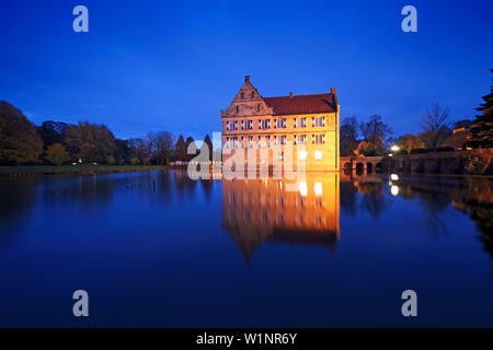 Huelshoff Burg, Havixbeck, Münsterland, Nordrhein-Westfalen, Deutschland Stockfoto