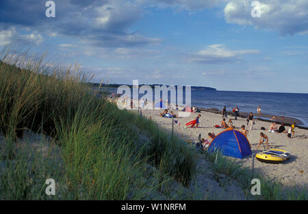 Strand in der Nähe von Thiessow, Insel Rügen, Mecklenburg-Vorpommern, Deutschland, Europa Stockfoto