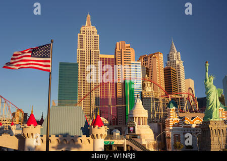 New York New York Hotel, Strip, Las Vegas Boulevard South, Las Vegas, Nevada, USA Stockfoto