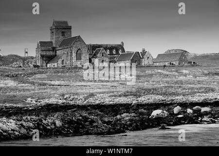 Abbey auf Iona, vor der Isle of Mull in den schottischen inneren Hebriden. Stockfoto