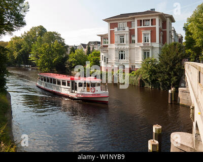 Alster Dampfer auf der Alster, Hansestadt Hamburg, Deutschland Stockfoto