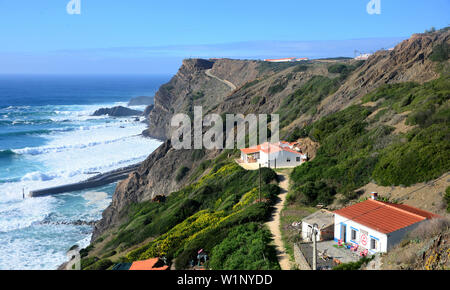 Küste in der Nähe von Vila Nova de Milfontes, Costa Alentejana, Alentejo, Portugal Stockfoto