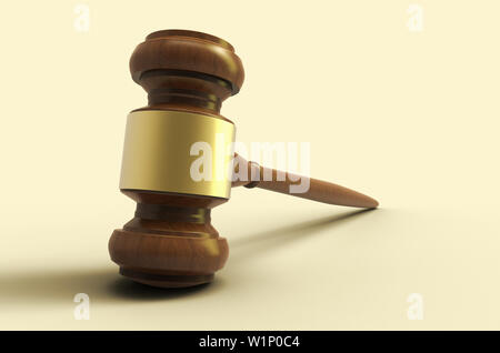 3D-Rendering von einer Auktion/Justiz Hammer Stockfoto