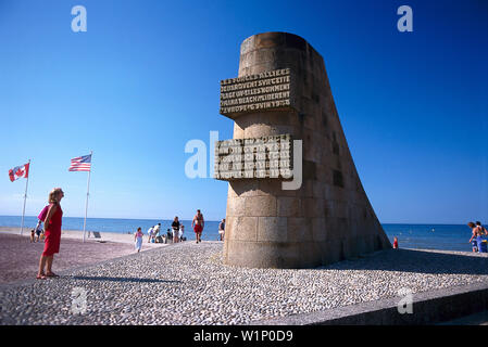 Omaha Beach-Denkmal, Normandie Frankreich Stockfoto