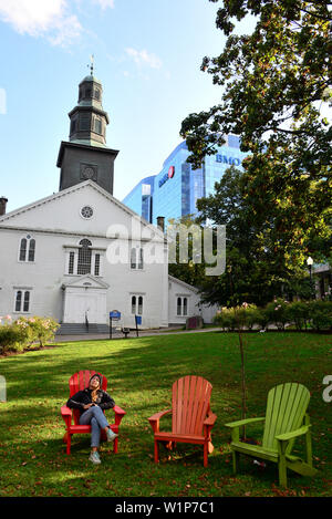 Im Rathaus und St. Pauls Kirche in Downtown Halifax, Nova Scotia, Kanada Stockfoto