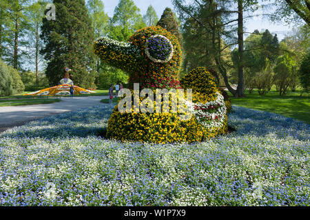 Blume Skulptur, Insel Mainau, Bodensee, Baden-Württemberg, Deutschland Stockfoto