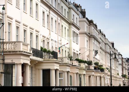 Belgravia in West London, UK. Wohlhabenden Nachbarschaft in Westminster und im Royal Borough von Kensington und Chelsea. Stockfoto