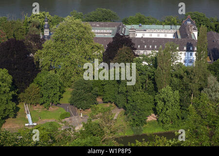 Kloster mit privaten weiterführenden Schule Nonnenwerth auf der Insel Nonnenwerth im Rhein, Rolandswerth, unteren, mittleren Rheintal, Rheinland - Stockfoto