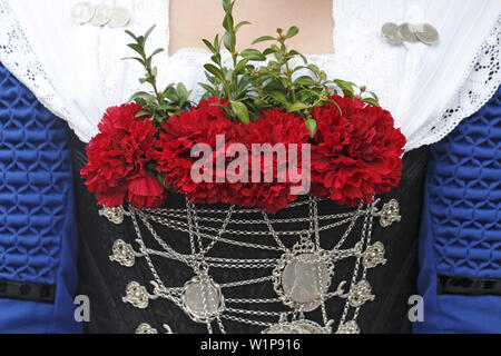 Trachtenumzug zum Oktoberfest, München, Oberbayern, Bayern, Deutschland Stockfoto
