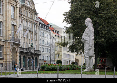 Statue von montgelas Promenadeplatz, Altstadt, München, Oberbayern, Bayern, Deutschland Stockfoto
