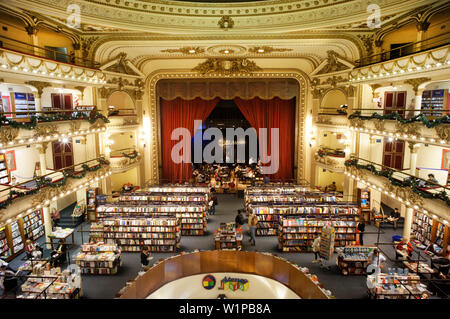 El Ateneo Grand Splendid Book Store in einem ehemaligen Theater, Buenos Aires, Argentinien Stockfoto