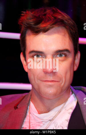 Robbie Williams - Wachsfigur Bei Madame Tussauds, 10. Juli 2008, Unter Den Linden, Berlin-Mitte. Stockfoto