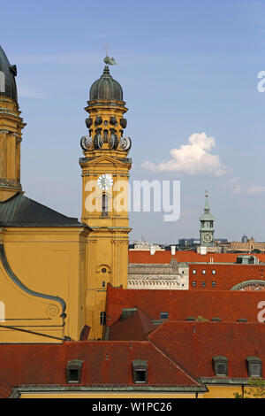 Theatinerkirche St. Kajetan, Altstadt, München, Oberbayern, Bayern, Deutschland Stockfoto