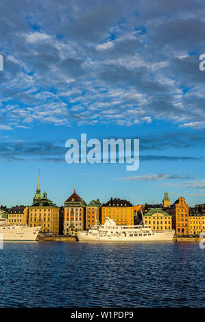 Blick von Soedermalm auf Altstadt Gamla Stan, Stockholm, Schweden Stockfoto