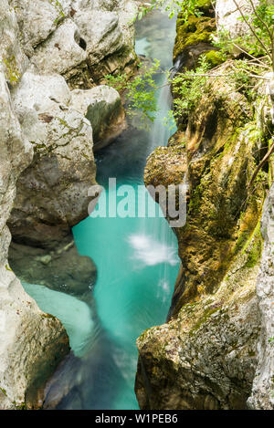 Die, Velika Korita,, tolle Soca Schlucht, Lepena, Bovec, Gorenjska, Obere Krain, Triglav Nationalpark, die Julischen Alpen, Slowenien Stockfoto